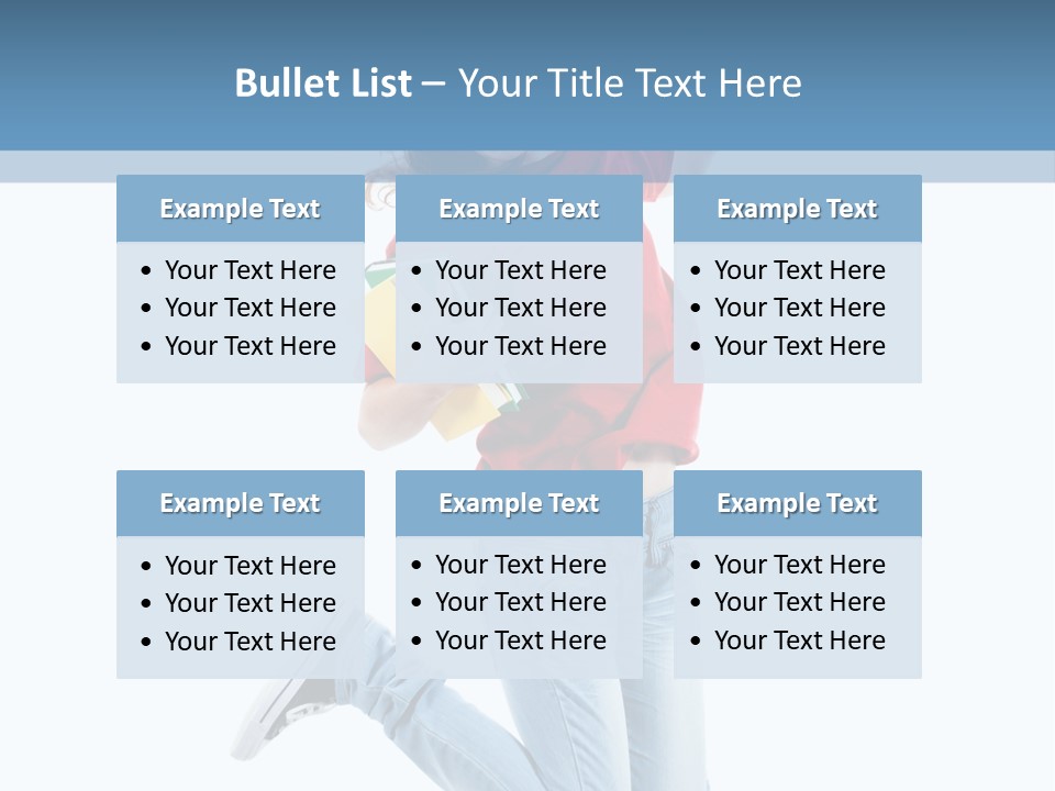 Woman Running Freedom PowerPoint Template