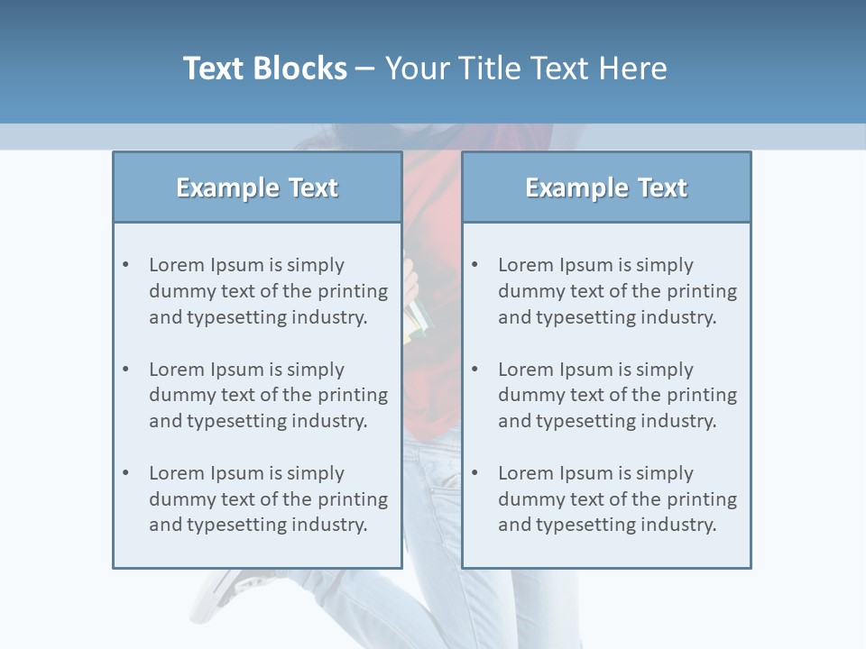 Woman Running Freedom PowerPoint Template