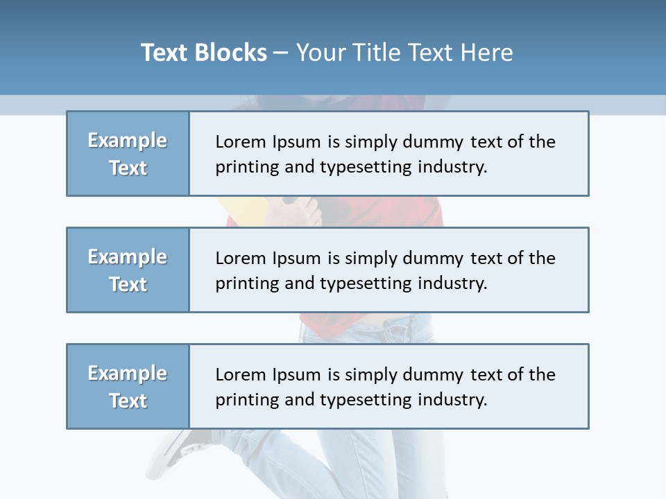 Woman Running Freedom PowerPoint Template