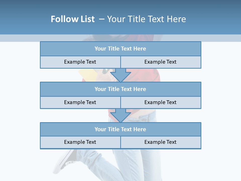 Woman Running Freedom PowerPoint Template