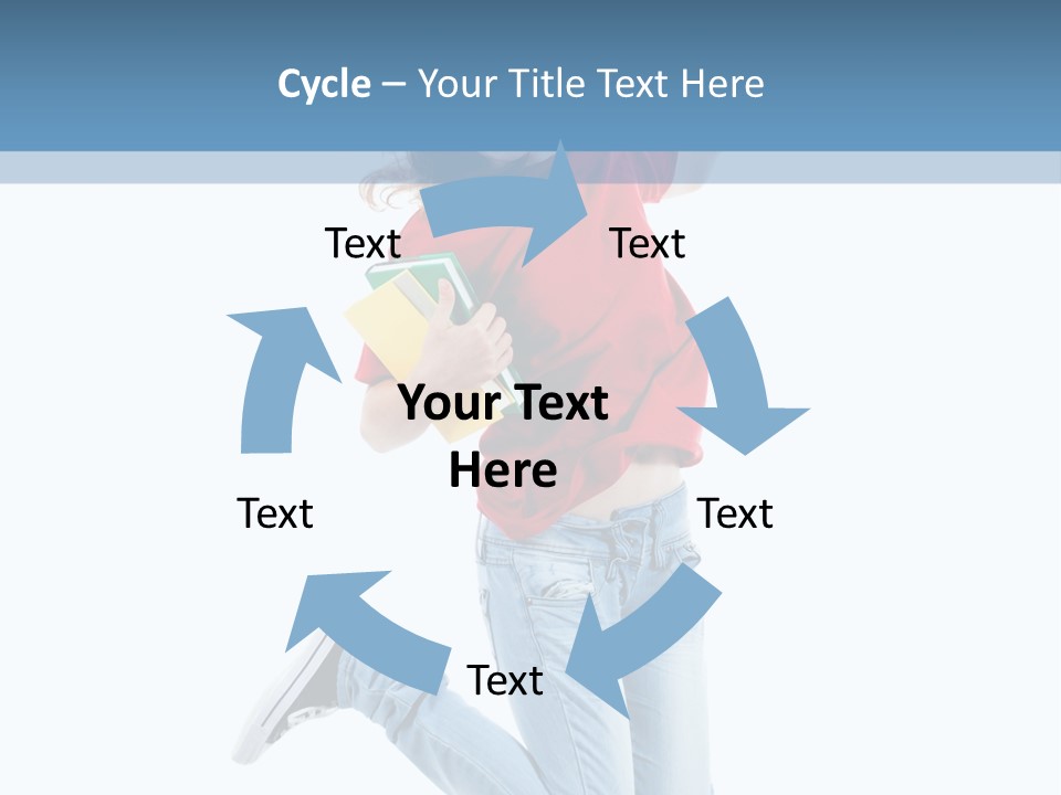 Woman Running Freedom PowerPoint Template