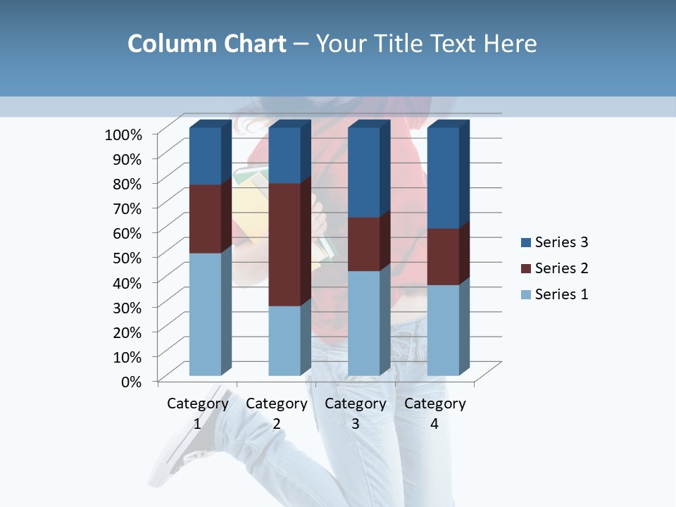 Woman Running Freedom PowerPoint Template