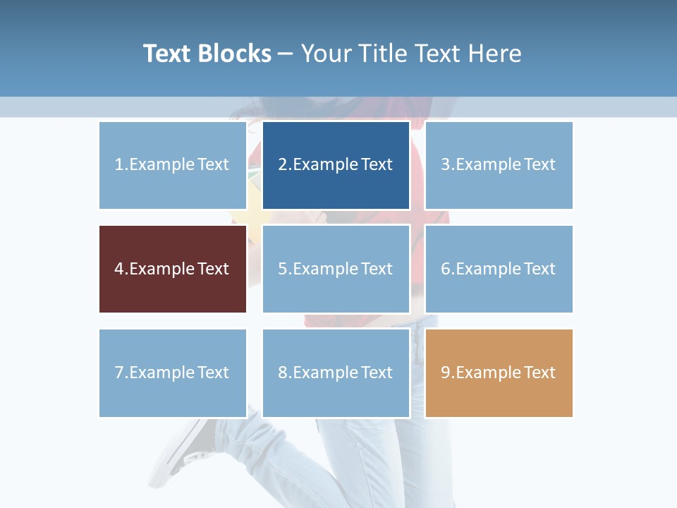 Woman Running Freedom PowerPoint Template