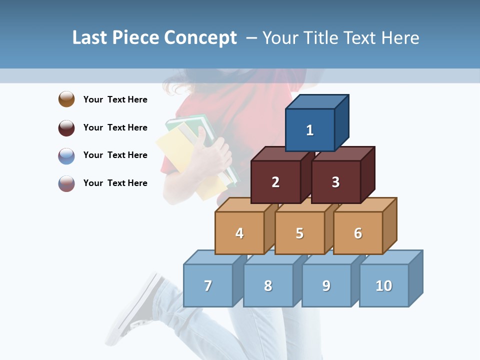 Woman Running Freedom PowerPoint Template