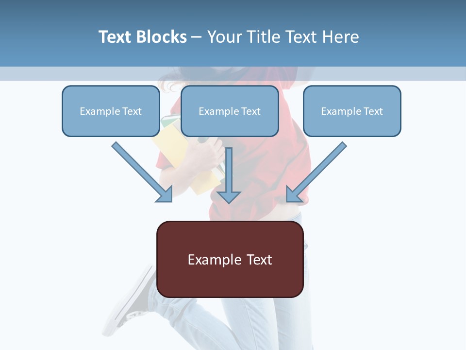 Woman Running Freedom PowerPoint Template