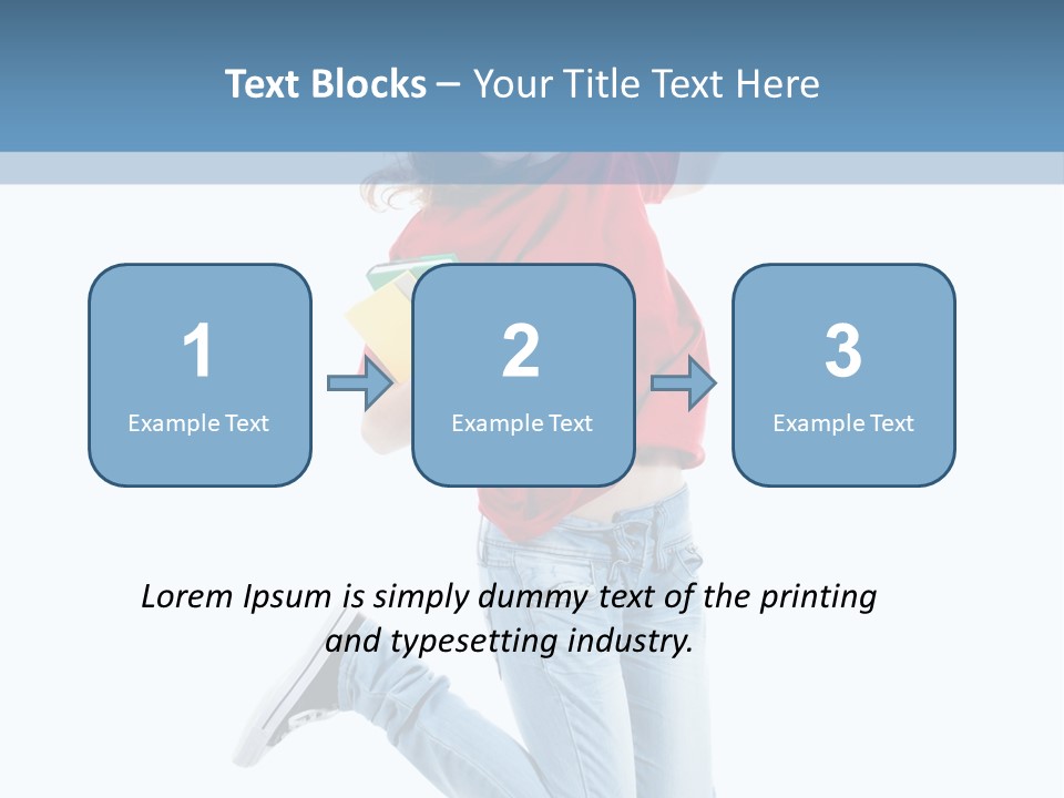 Woman Running Freedom PowerPoint Template