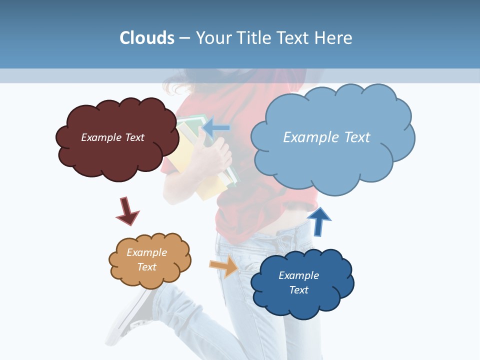 Woman Running Freedom PowerPoint Template