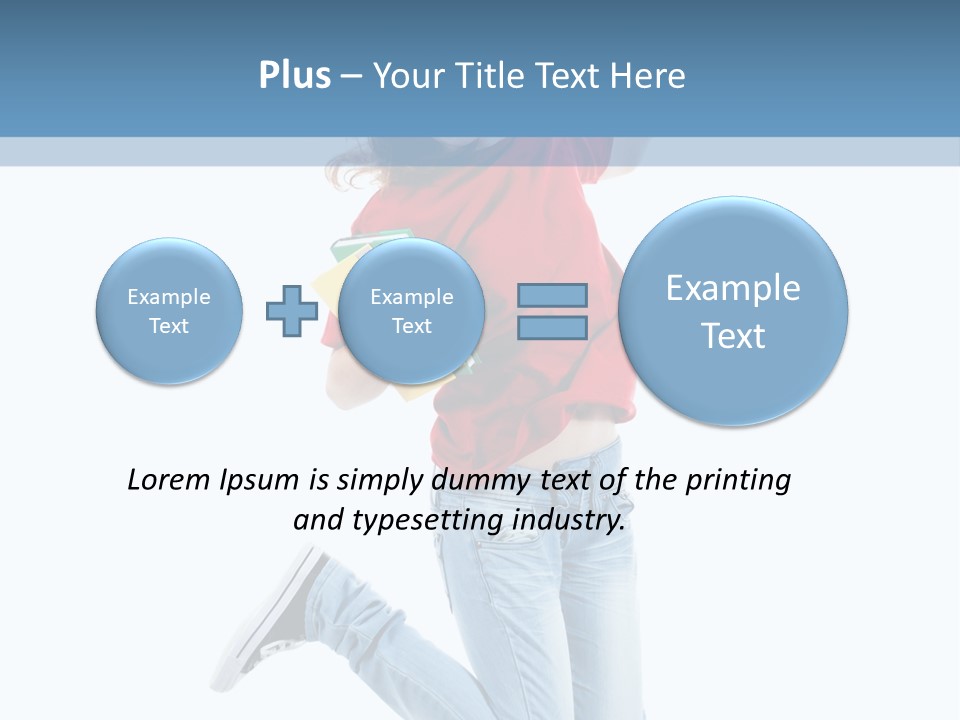 Woman Running Freedom PowerPoint Template