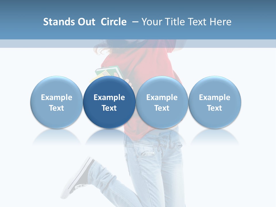 Woman Running Freedom PowerPoint Template