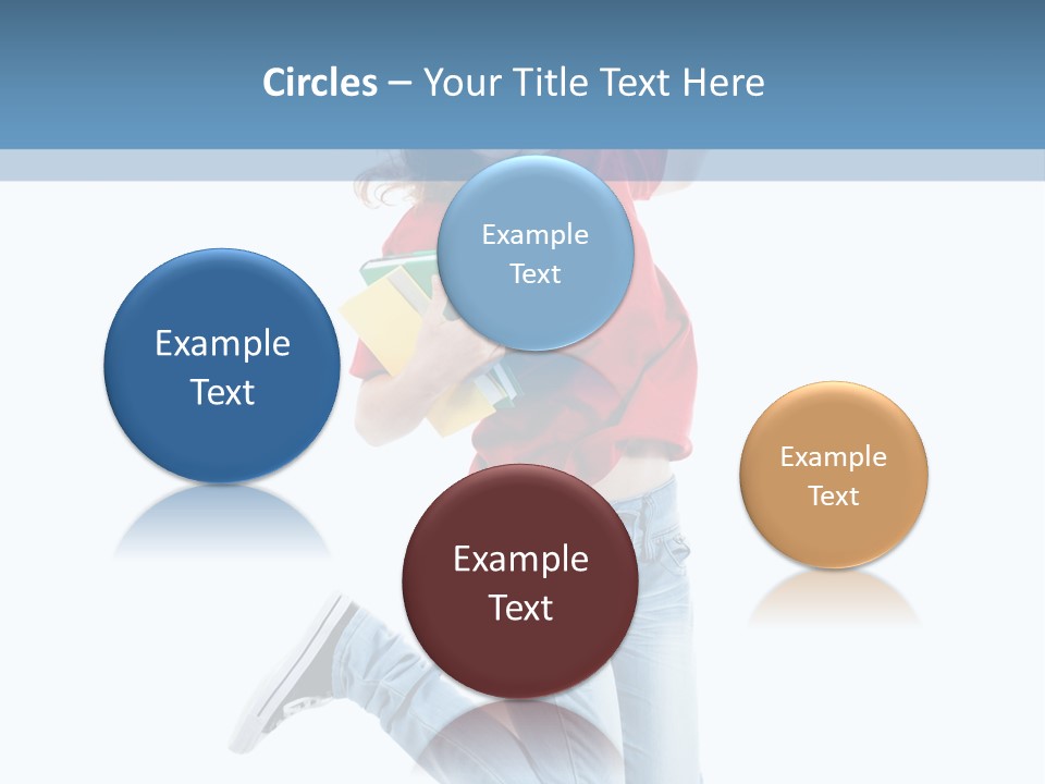 Woman Running Freedom PowerPoint Template