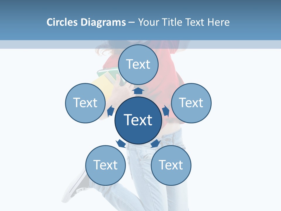 Woman Running Freedom PowerPoint Template