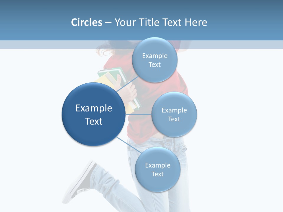 Woman Running Freedom PowerPoint Template