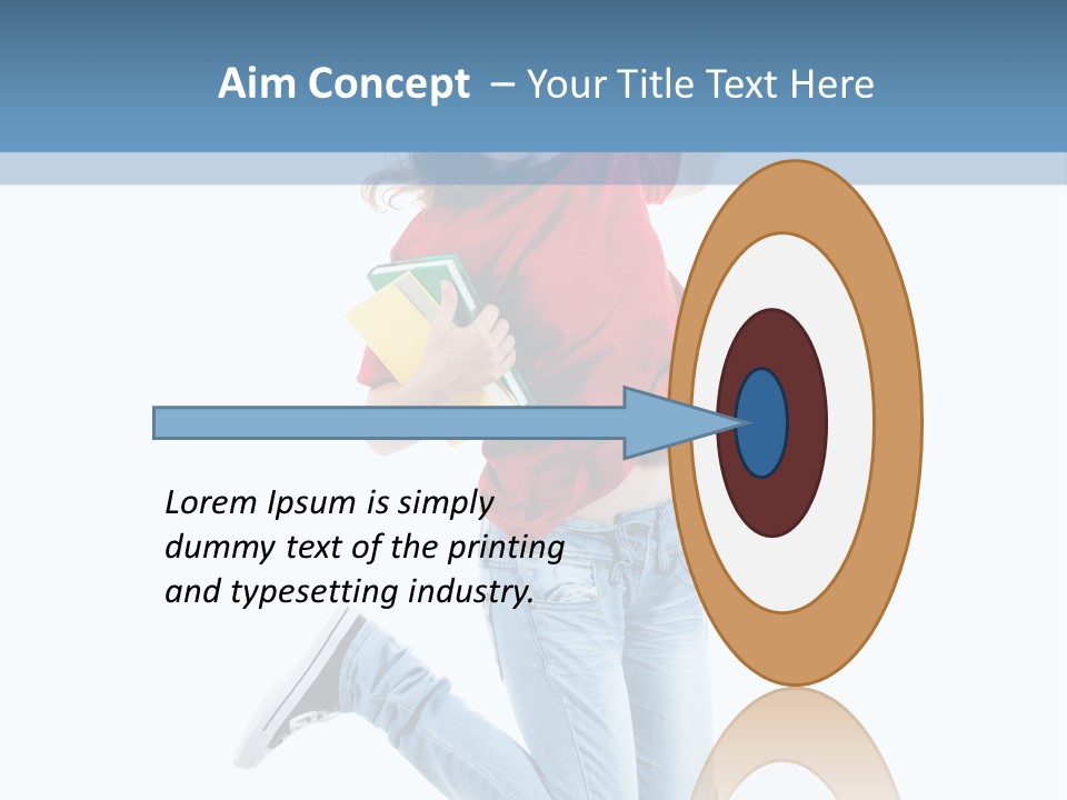 Woman Running Freedom PowerPoint Template