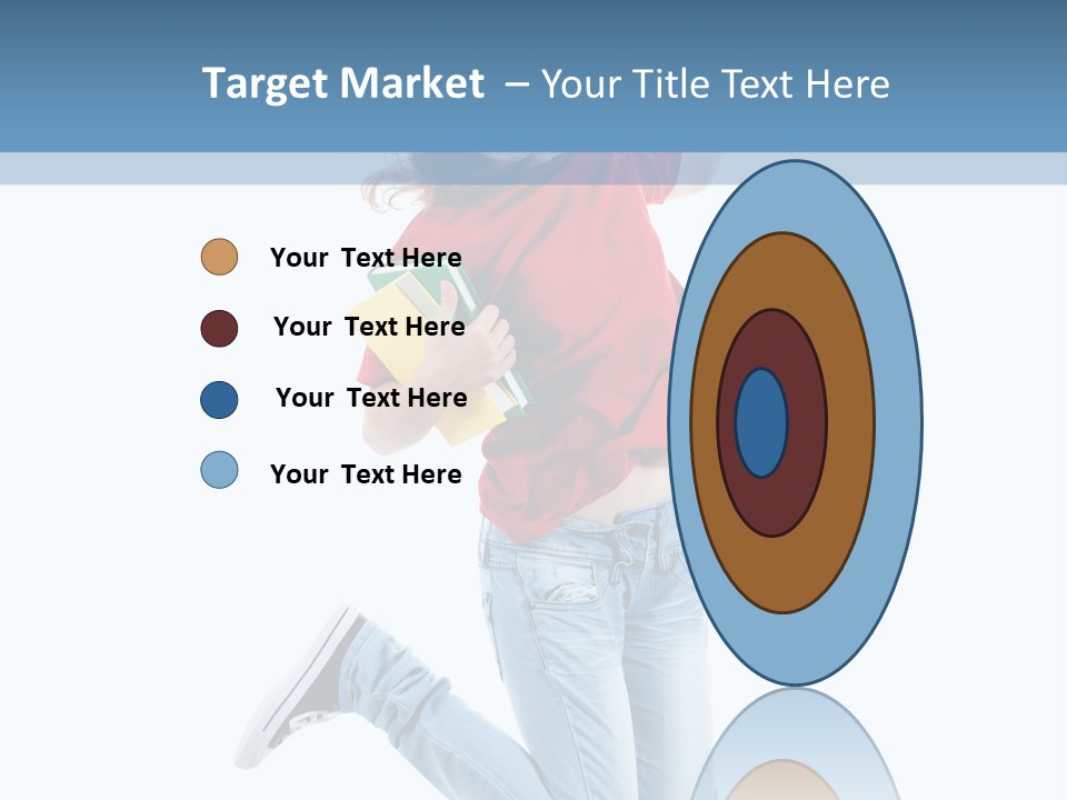 Woman Running Freedom PowerPoint Template