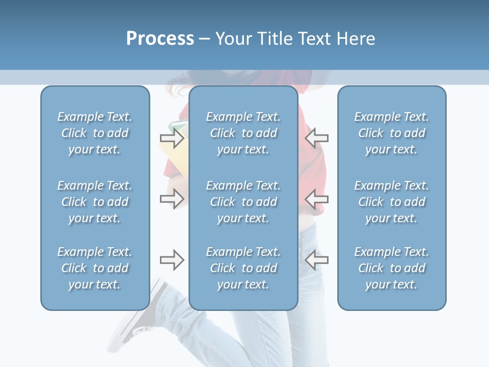 Woman Running Freedom PowerPoint Template
