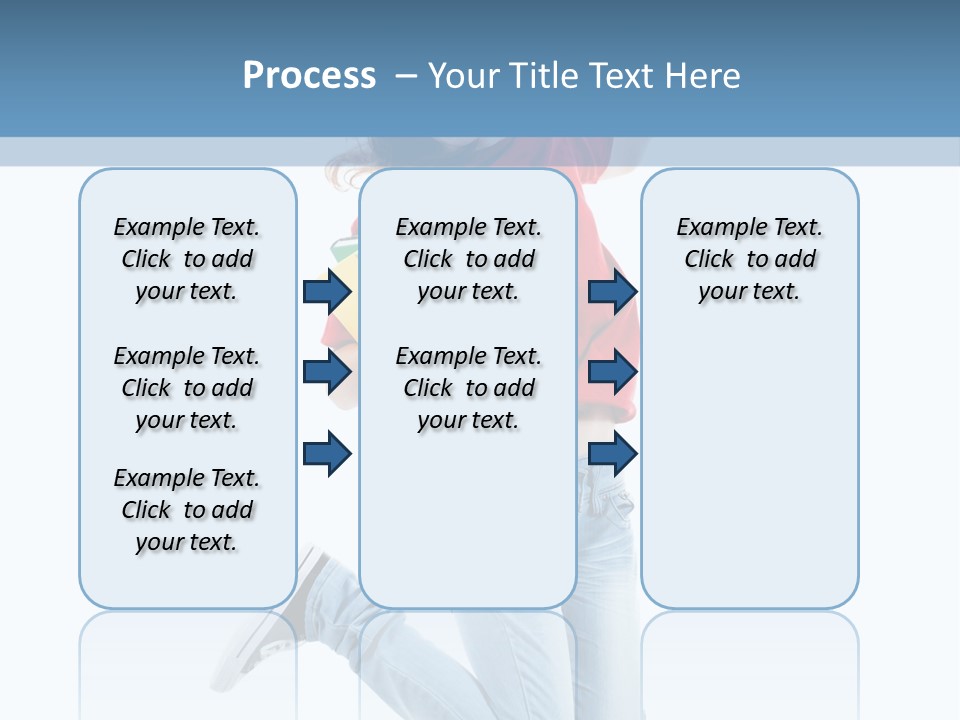 Woman Running Freedom PowerPoint Template