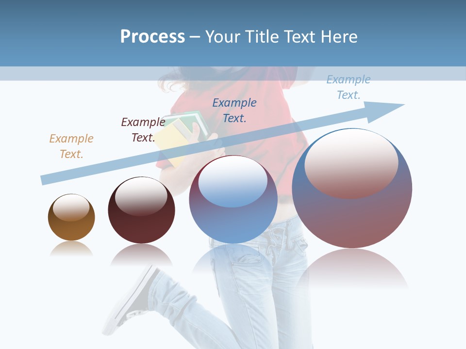 Woman Running Freedom PowerPoint Template