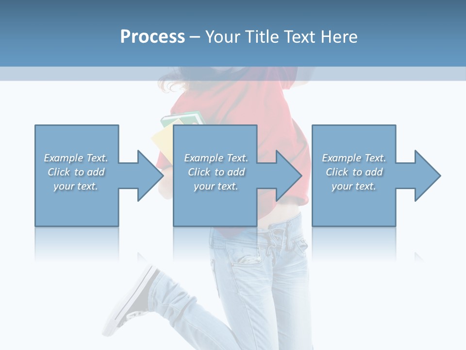 Woman Running Freedom PowerPoint Template
