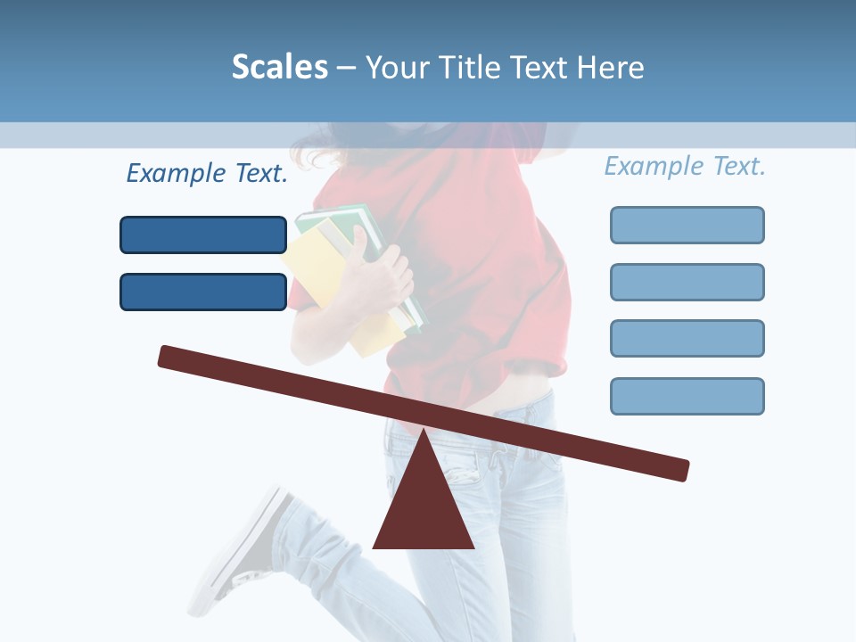 Woman Running Freedom PowerPoint Template
