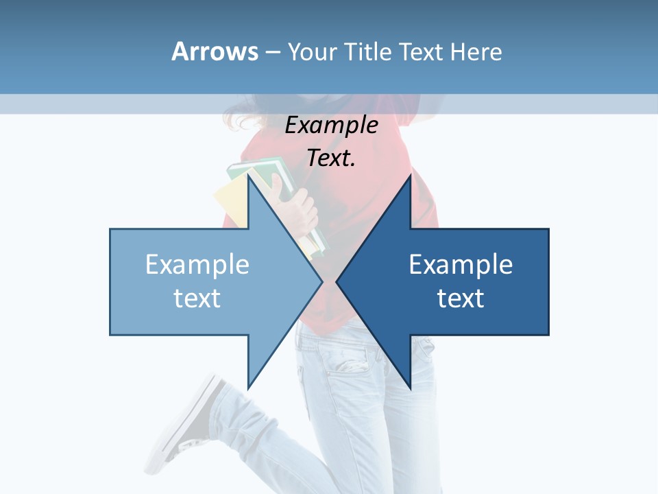 Woman Running Freedom PowerPoint Template