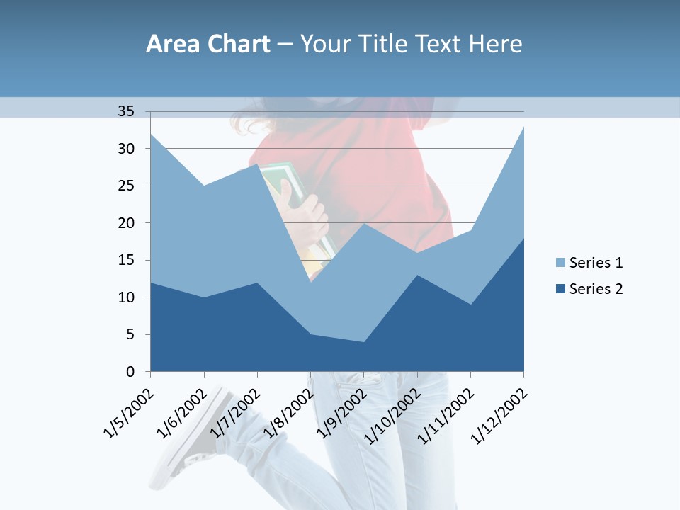 Woman Running Freedom PowerPoint Template