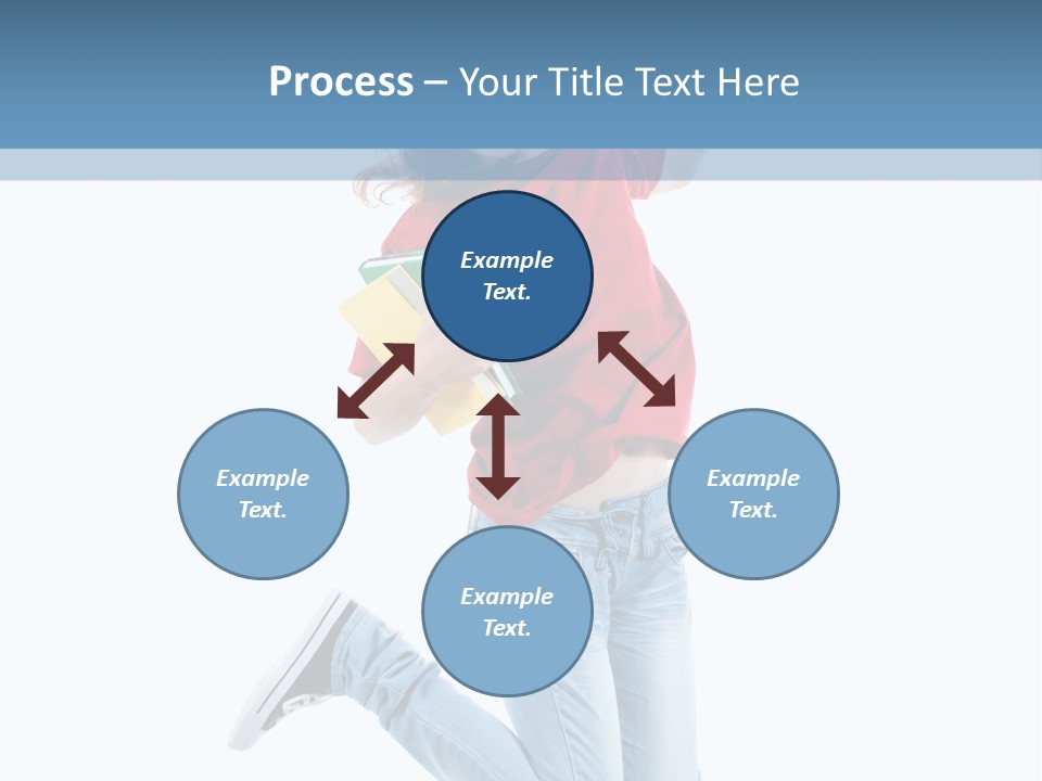 Woman Running Freedom PowerPoint Template