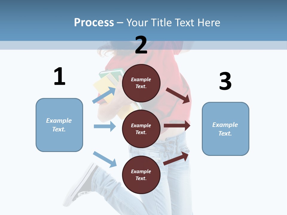 Woman Running Freedom PowerPoint Template