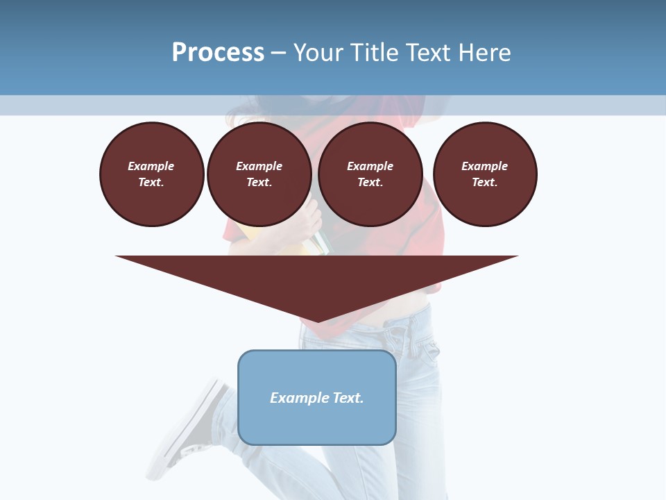 Woman Running Freedom PowerPoint Template