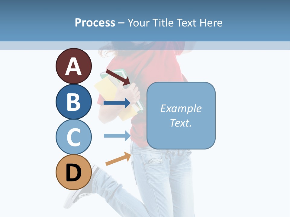 Woman Running Freedom PowerPoint Template