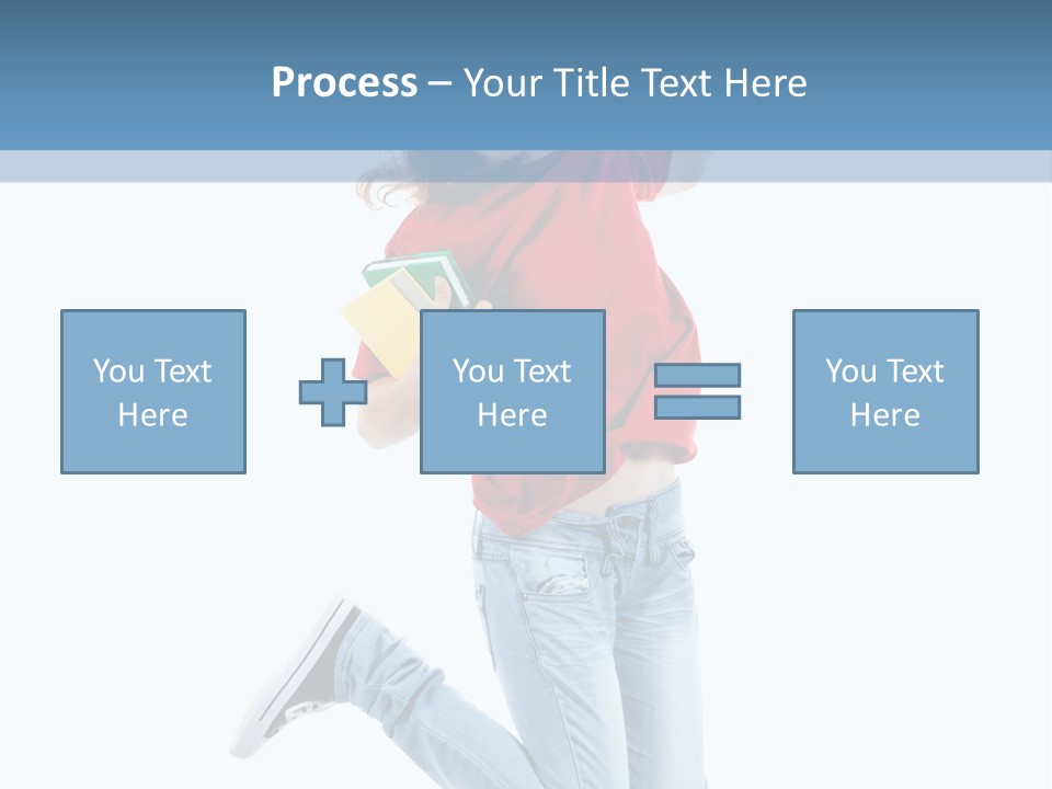 Woman Running Freedom PowerPoint Template
