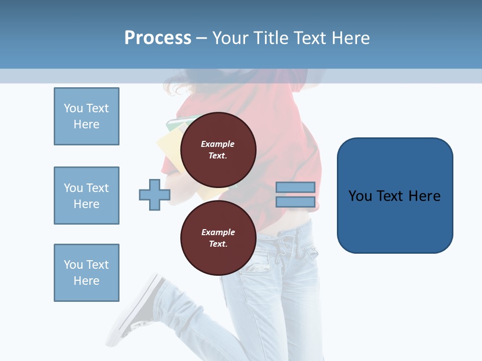 Woman Running Freedom PowerPoint Template