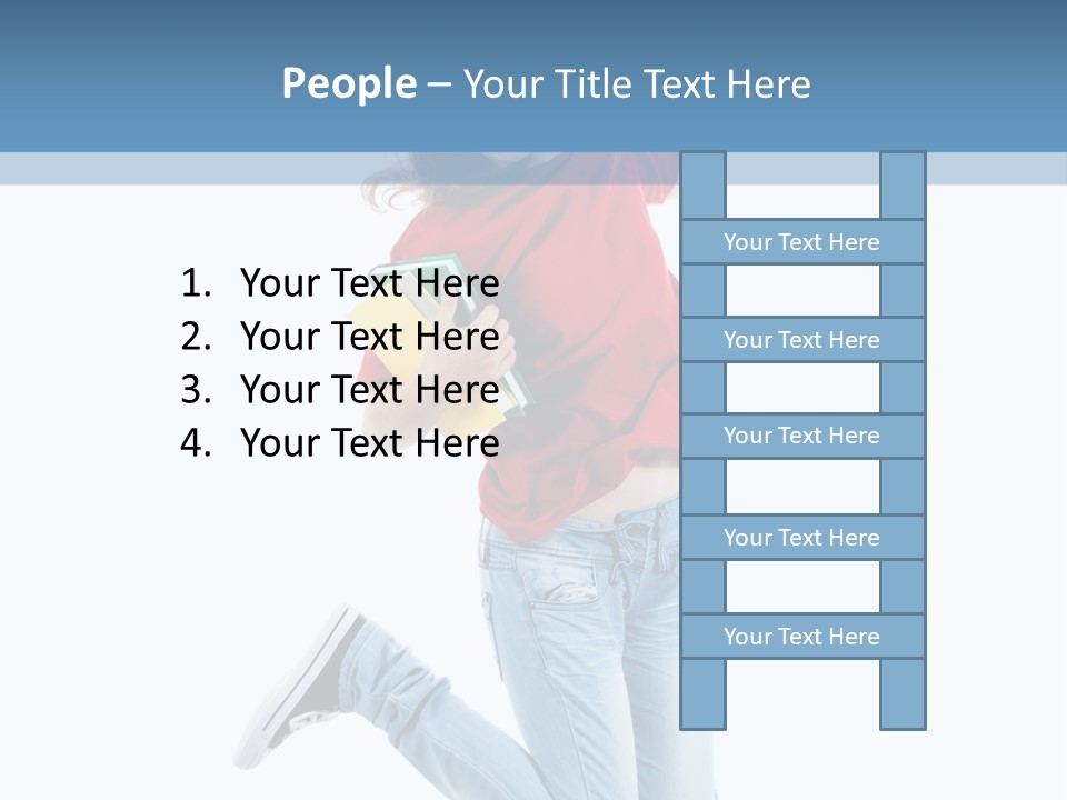 Woman Running Freedom PowerPoint Template
