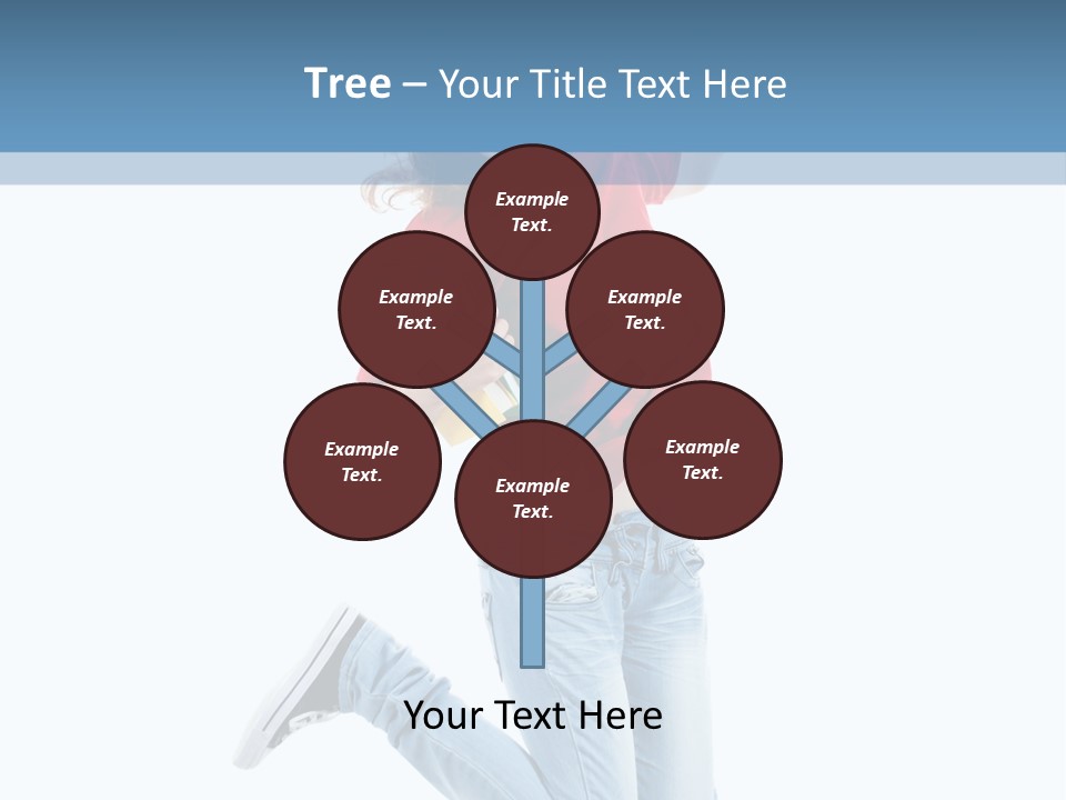 Woman Running Freedom PowerPoint Template