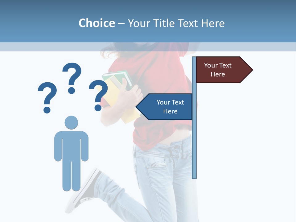 Woman Running Freedom PowerPoint Template