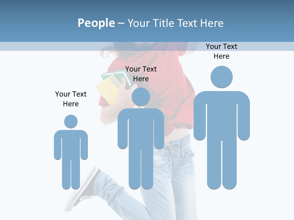 Woman Running Freedom PowerPoint Template