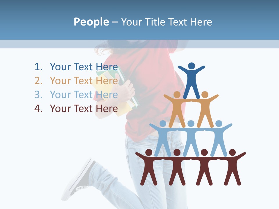 Woman Running Freedom PowerPoint Template