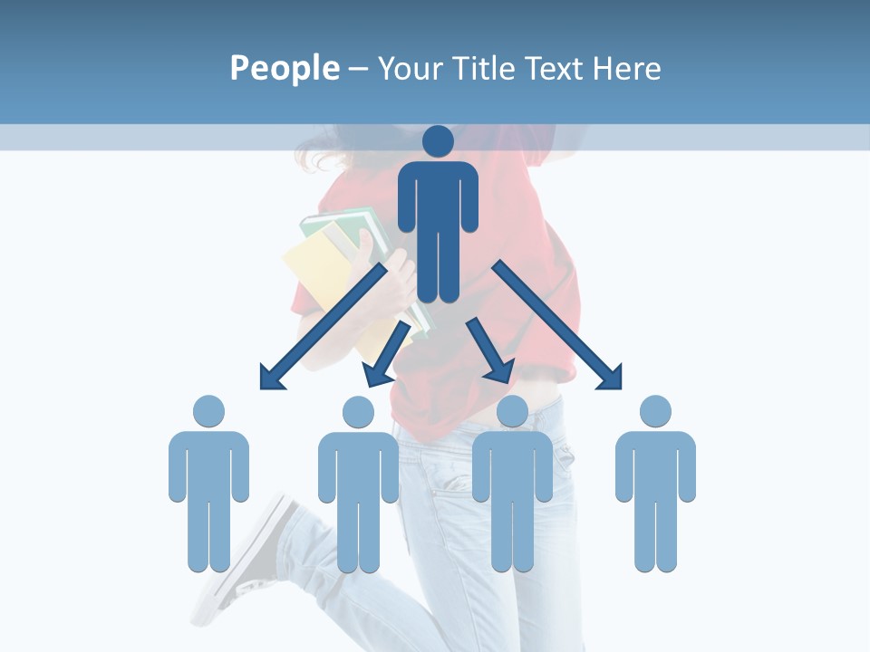 Woman Running Freedom PowerPoint Template