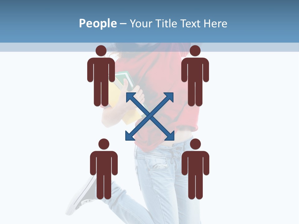 Woman Running Freedom PowerPoint Template