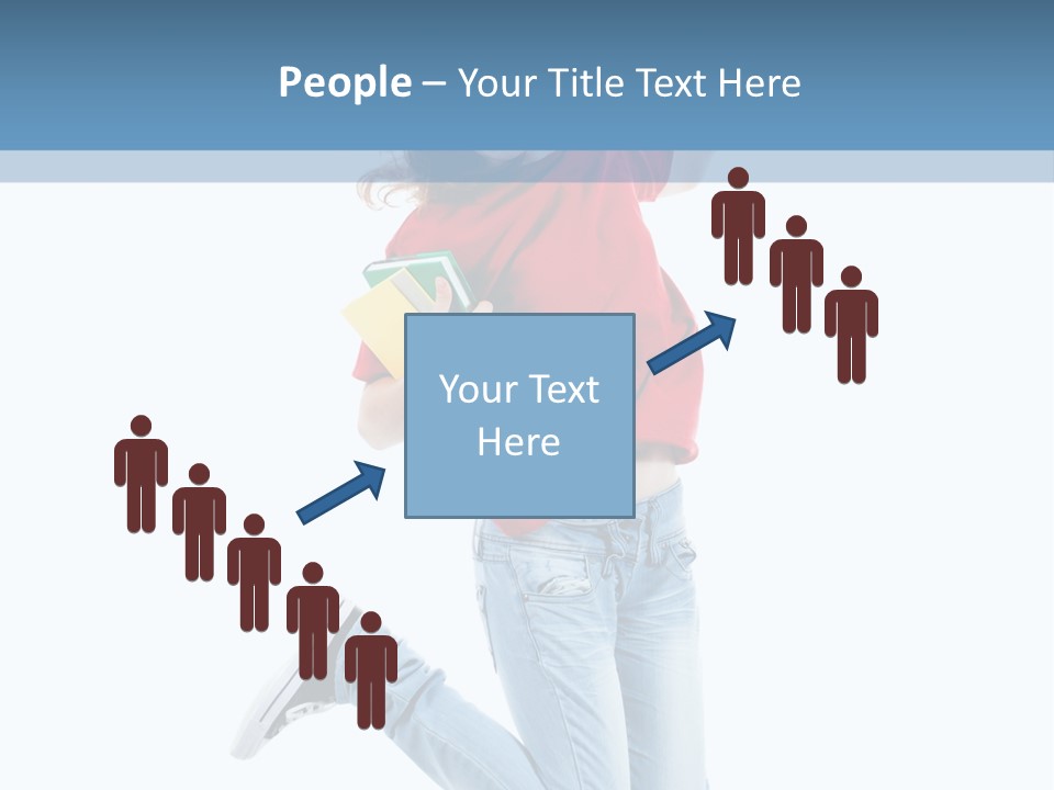 Woman Running Freedom PowerPoint Template