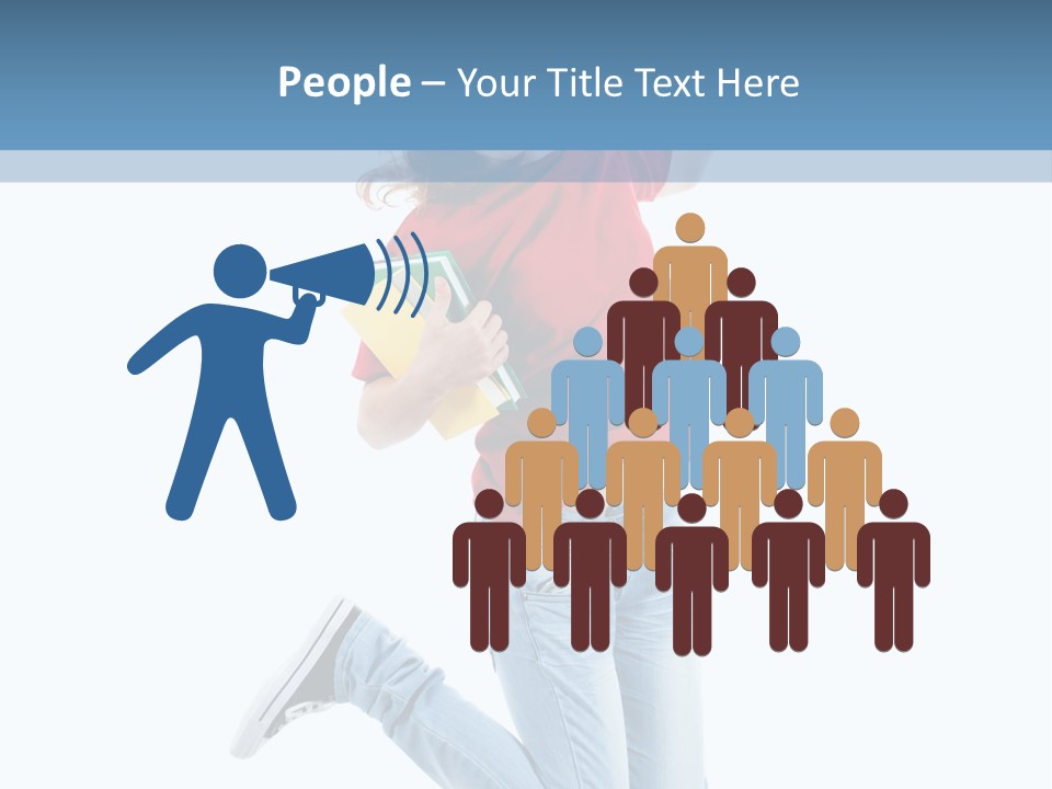 Woman Running Freedom PowerPoint Template