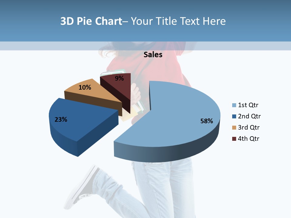 Woman Running Freedom PowerPoint Template
