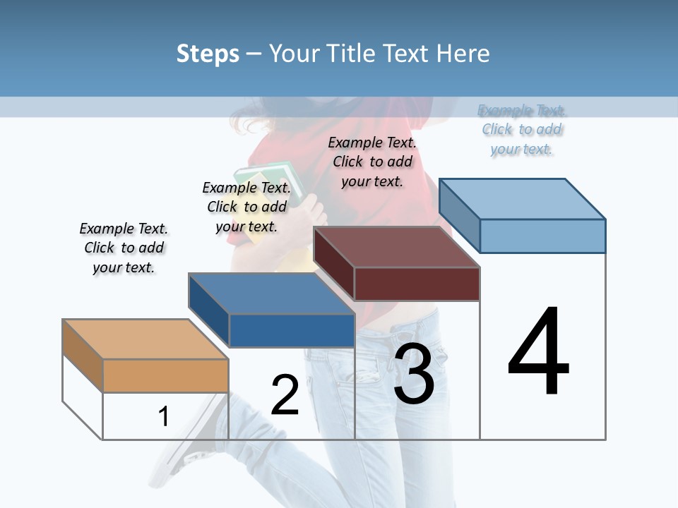 Woman Running Freedom PowerPoint Template