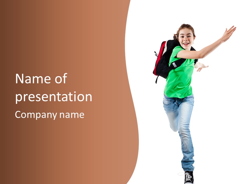 Playful Girl Sporty PowerPoint Template