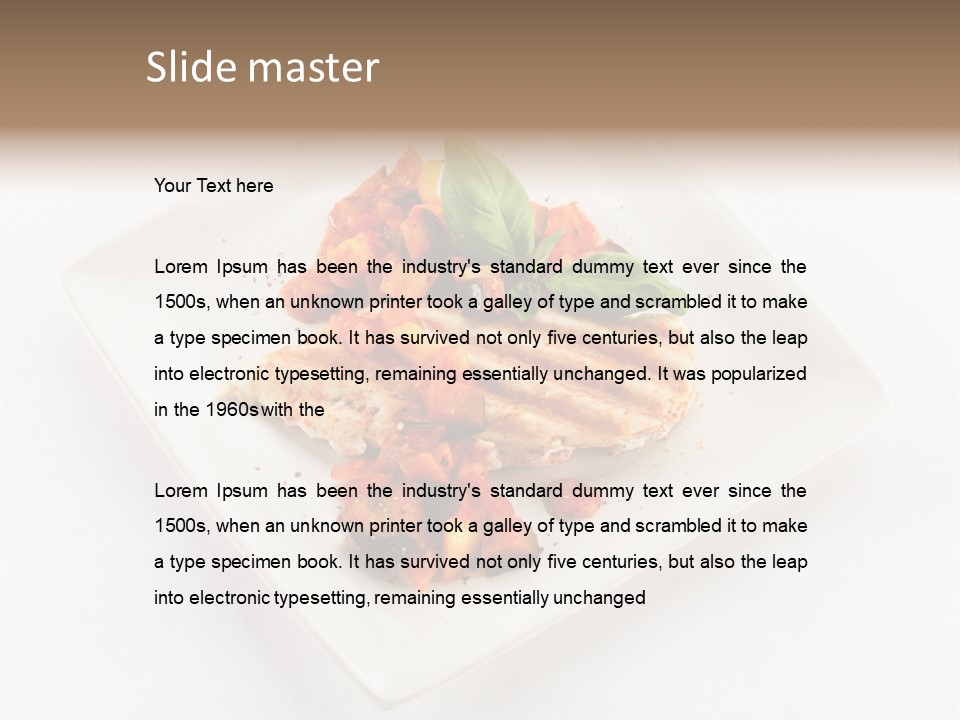 Fried Plate Turkey PowerPoint Template
