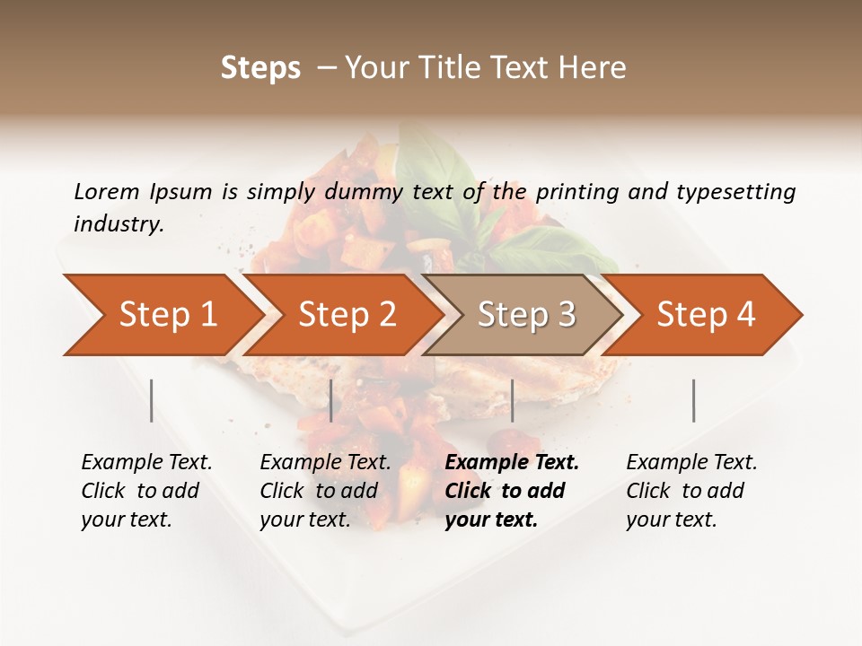 Fried Plate Turkey PowerPoint Template