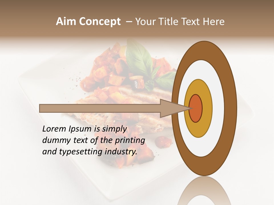 Fried Plate Turkey PowerPoint Template