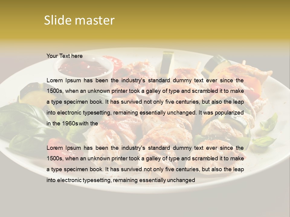 Grilled Basil Appetiser PowerPoint Template