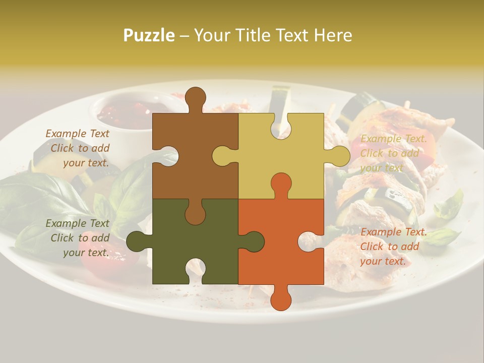 Grilled Basil Appetiser PowerPoint Template