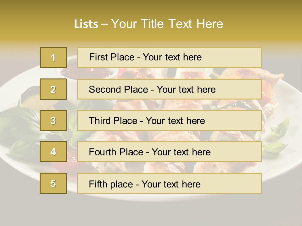 Grilled Basil Appetiser PowerPoint Template