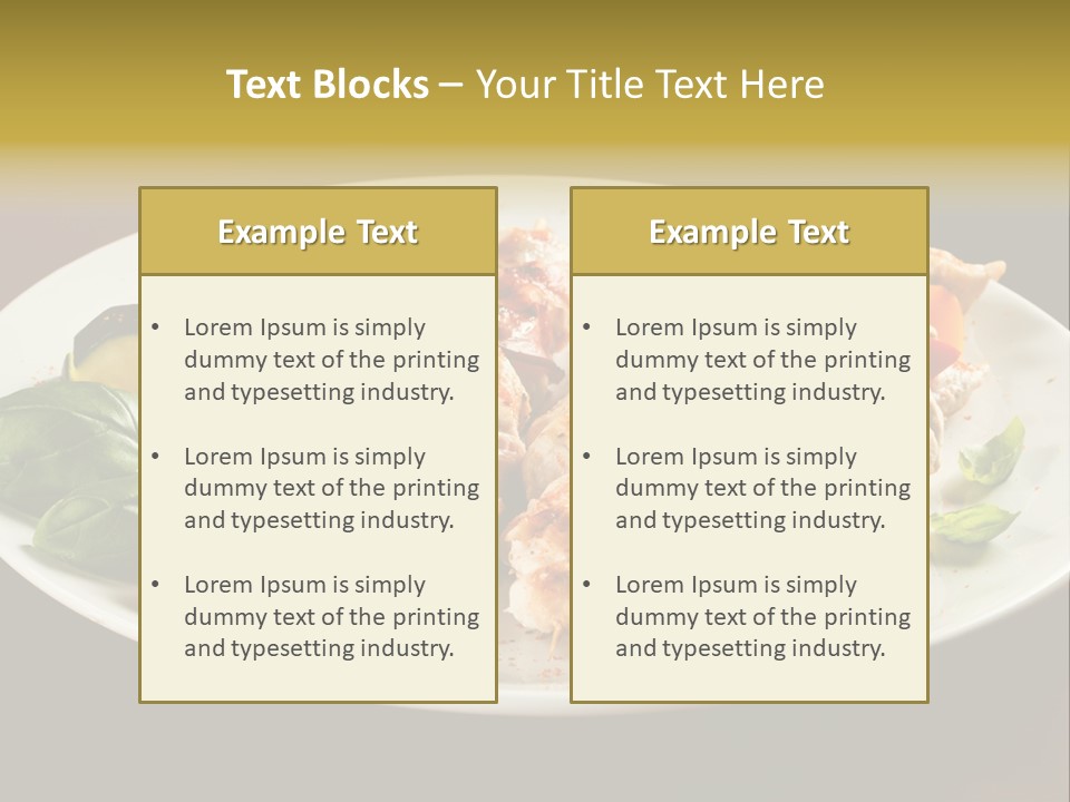 Grilled Basil Appetiser PowerPoint Template